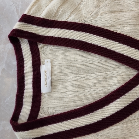 Zimmermann V Neck Varsity Sweater - Picture 2 of 9